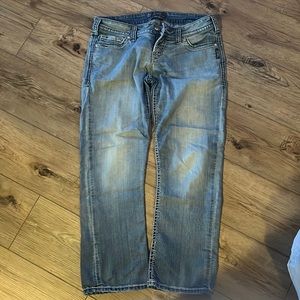 Light wash silver ankle length Santorini jeans W30